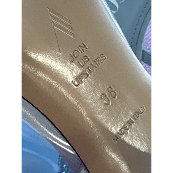 THE ATTICO Venus Chrome Pumps in Dusty Baby 38 New Womens Crystal High Heels - Picture 13 of 16